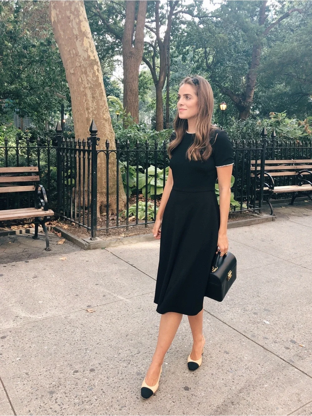Victoria Dress with Pearl Trim - Picture 1 of 12